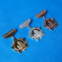 浙江杭州某報(bào)定制金銀銅勛章_制作徽章 制作金幣 定做金幣 定做銀幣 獎(jiǎng)?wù)轮谱?紀(jì)念幣定制 金幣制作 徽章制作 周年慶典