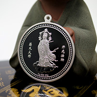 廣東省羅定市藥叉大將銀章_ 銀幣制作 紀(jì)念幣制作 紀(jì)念章制作 制作紀(jì)念幣 定做紀(jì)念幣 定做銀幣 紀(jì)念幣定制 宣傳饋贈