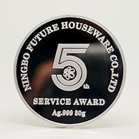 浙江寧波前程股份金銀紀(jì)念章定制_ 銀章定制 定制金章 員工福利