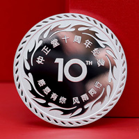 上海仲正堂十周年定制純銀紀(jì)念章_ 定做銀幣 定制銀幣 定做紀(jì)念章 紀(jì)念銀幣定制廠家